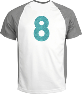 Set Rugnummers Strijkletters Alba Glitter Sky Bleu Glitter 445 - afb. 1