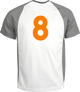 Set Rugnummers Strijkletters Alba Glow in the Dark Oranje - afb. 1