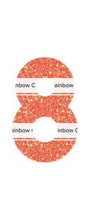 Set Rugnummers Strijkletters Alba Glitter Rainbow Coral Glitter ST - afb. 2