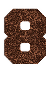 Set Rugnummers Strijkletters Fresh Glitter Brons Glitter 452 - afb. 2