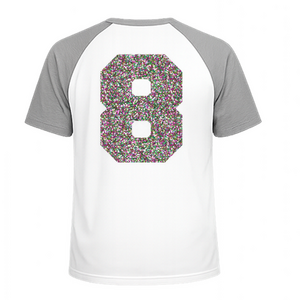 Set Rugnummers Strijkletters Fresh Glitter Regenboog Multicolor 453 - afb. 1