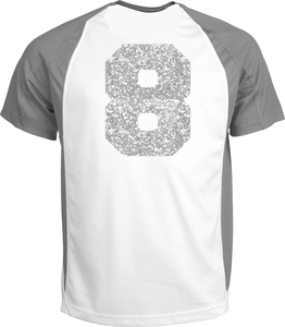 Set Rugnummers Strijkletters Fresh Glitter Silver 450 - afb. 1