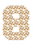 Set Rugnummers Strijkletters Fresh Design Leger Beige - afb. 2