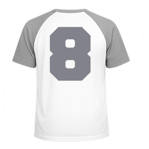 Set Rugnummers Strijkletters Fresh Polyester Ondergrond Grijs - afb. 1