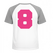 Set Rugnummers Strijkletters Fresh Polyester Ondergrond Neon Roze - afb. 1