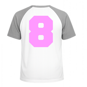 Set Rugnummers Strijkletters Fresh Flex Neon Roze - afb. 1
