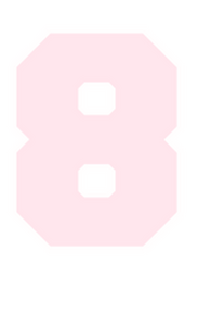 Set Rugnummers Strijkletters Fresh Flex Pastel Roze - afb. 2