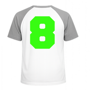 Set Rugnummers Strijkletters Fresh Flock Neon Groen - afb. 1