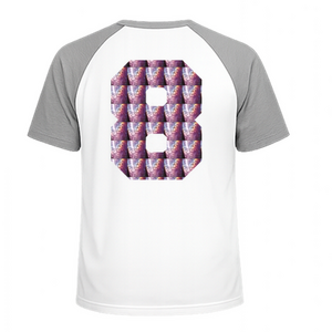 Set Rugnummers Strijkletters Fresh Holografische Roze - afb. 1
