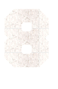 Set Rugnummers Strijkletters Fresh Glitter Wit - afb. 2