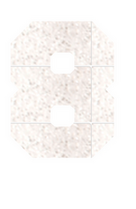 Set Rugnummers Strijkletters Fresh Glitter White Glitter 444 - afb. 2