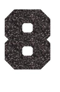 Set Rugnummers Strijkletters Fresh Glitter Black Glitter 458 - afb. 2