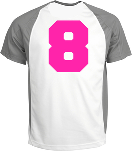 Set Rugnummers Strijkletters Fresh Glow in the Dark Roze - afb. 1