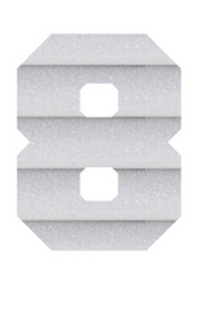 Set Rugnummers Strijkletters Fresh Glitter Rainbow White 488 - afb. 2