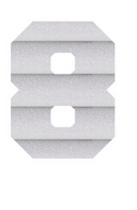Set Rugnummers Strijkletters Fresh Glitter Rainbow White 488 - afb. 2