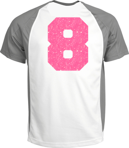 Set Rugnummers Strijkletters Fresh Glitter Neon Pink Glitter 448 - afb. 1