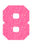 Set Rugnummers Strijkletters Fresh Glitter Neon Pink Glitter 448 - afb. 2
