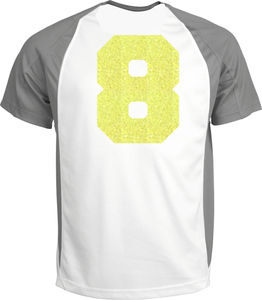 Set Rugnummers Strijkletters Fresh Glitter Neon Yellow Glitter 446 - afb. 1