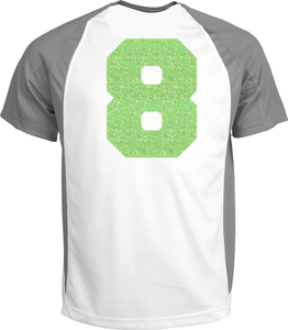 Set Rugnummers Strijkletters Fresh Glitter Neon Green Glitter 447 - afb. 1