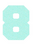 Set Rugnummers Strijkletters Fresh Glitter Neon Bleu Glitter 480 - afb. 2