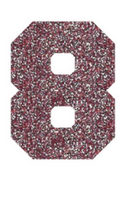 Set Rugnummers Strijkletters Fresh Glitter Rose Gold Glitter 486 - afb. 2