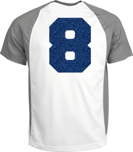 Set Rugnummers Strijkletters Fresh Glitter Navy Blue Glitter 423 - afb. 1