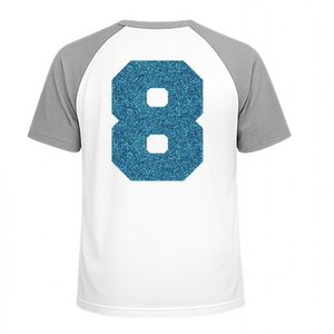 Set Rugnummers Strijkletters Fresh Glitter Bleu Glitter 454 - afb. 1