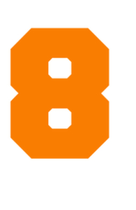 Set Rugnummers Strijkletters Fresh Glow in the Dark Oranje - afb. 2