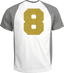 Set Rugnummers Strijkletters Fresh Glitter Light Gold Glitter 425 - afb. 1