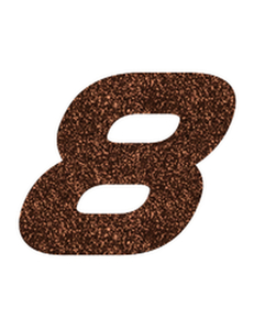 Set Rugnummers Strijkletters Pep Glitter Brons Glitter 452 - afb. 2