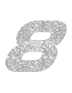 Set Rugnummers Strijkletters Pep Glitter Silver 450 - afb. 2