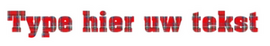 Set Rugnummers Strijkletters Pep Design Ruit Rood - afb. 2