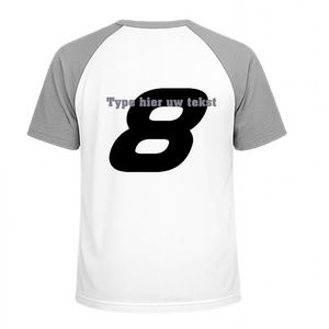 Set Rugnummers Strijkletters Pep Polyester Ondergrond Grijs - afb. 1