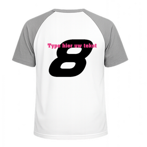 Set Rugnummers Strijkletters Pep Polyester Ondergrond Neon Roze - afb. 1