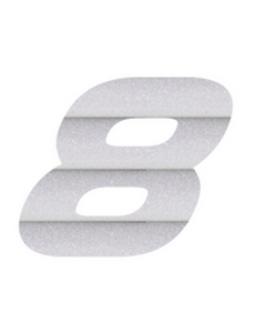 Set Rugnummers Strijkletters Pep Glitter Rainbow White 488 - afb. 2