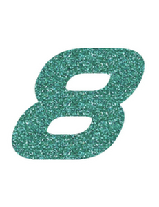 Set Rugnummers Strijkletters Pep Glitter Jade Glitter 482 - afb. 2