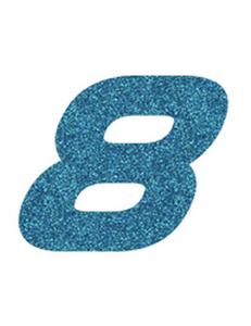 Set Rugnummers Strijkletters Pep Glitter Bleu Glitter 454 - afb. 2