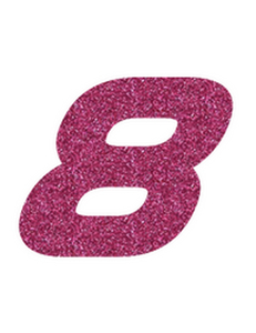 Set Rugnummers Strijkletters Pep Glitter Pink Glitter 457 - afb. 2