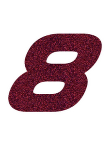 Set Rugnummers Strijkletters Pep Glitter Burgundy  Glitter 422 - afb. 2