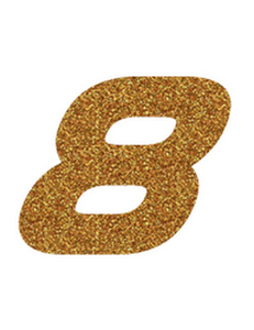 Set Rugnummers Strijkletters Pep Glitter Dark Gold 429 - afb. 2