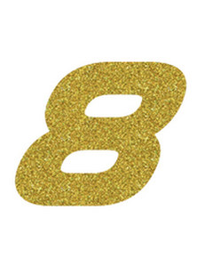 Set Rugnummers Strijkletters Pep Glitter Light Gold Glitter 425 - afb. 2