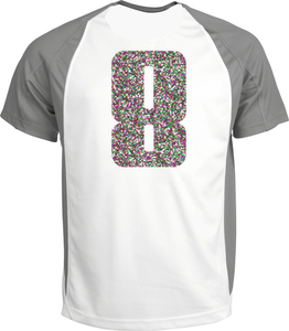 Set Rugnummers Strijkletters Pum Glitter Regenboog Multicolor 453 - afb. 1