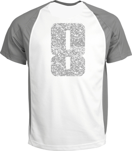 Set Rugnummers Strijkletters Pum Glitter Silver 450 - afb. 1