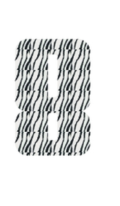 Set Rugnummers Strijkletters Pum Design Zebra - afb. 2