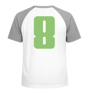 Set Rugnummers Strijkletters Pum Polyester Ondergrond Neon Groen - afb. 1