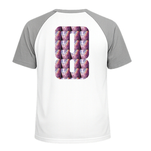 Set Rugnummers Strijkletters Pum Holografische Roze - afb. 1