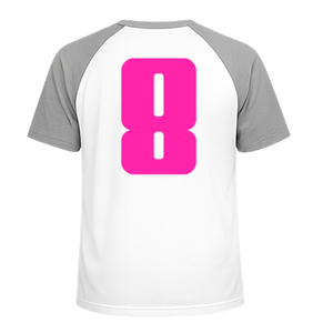 Set Rugnummers Strijkletters Pum Reflecterend Roze - afb. 1