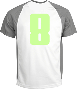 Set Rugnummers Strijkletters Pum Glow in the Dark - afb. 1