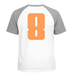 Set Rugnummers Strijkletters Pum Flex Pastel Oranje - afb. 1