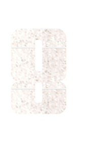 Set Rugnummers Strijkletters Pum Glitter White Glitter 444 - afb. 2